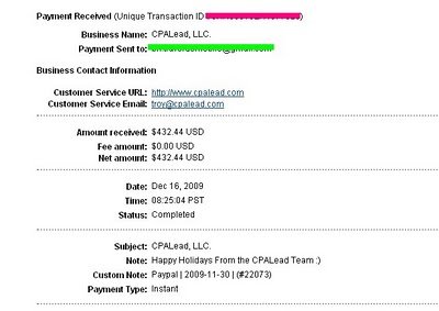 CPALead Payment proof