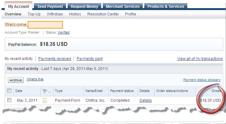 Chitika Payment Proof