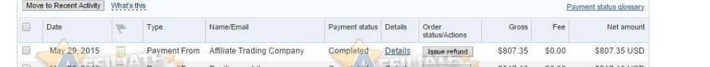 affiliate trading payment proof